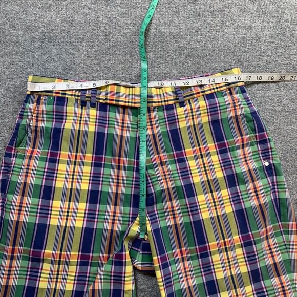 RLX Ralph Lauren Shorts Mens 32 Cotton Blend Colorful Plaid Chino Golf - Picture 5 of 12